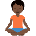 🧘🏿 person in lotus position: dark skin tone display on Twitter